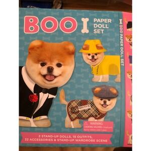 Boo "The Cutest Dog" Paper Doll Set + Grumpy Cat Sticker Book Stickers (Used)